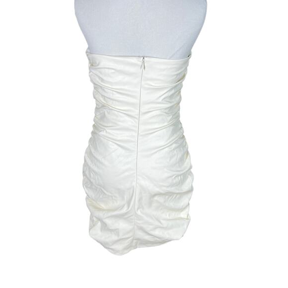 Amanda Uprichard Palma Leather Dress in Cream NWOT Medium - Picture 8 of 10